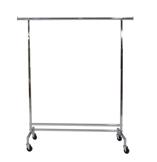 Commercial Grade Single Hangrail, Commercial Grade Adjustable Folding Garment Rack